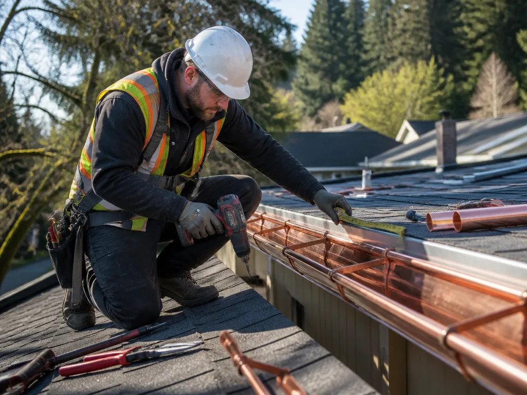 Copper Gutter Installation
