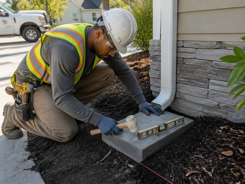 Splash Block Installation